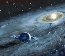 Los Planetesimales cubran el sistema solar cuando la Tierra era an un planeta joven. <A HREF= http://antwrp.gsfc.nasa.gov/apod/ap021011.html target=_blank>[ms]</A>