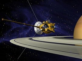 La nave espacial Cassini alcanzar Saturno el 2004. <A HREF= http://saturn.jpl.nasa.gov/index.cfm target=_blank>[ms]</A>