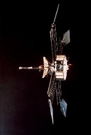 Una interpretación artística de Mariner 4 en el espacio. Crédito: NASA.