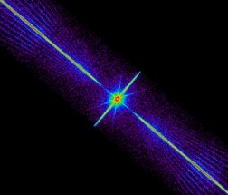 Los rayos-X expulsados por un agujero negro a medida que engulle materia aparecen aqu divididos en el espectro, mostrando las mltiples frecuencias contenidas en los rayos-X. <A HREF= http://www.chandra.harvard.edu/photo/cycle1/xtej1118/index.html target=_blank>[ms]</A>
