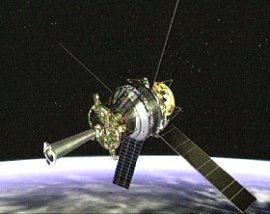 La sonda Gravity Probe B en su rbita terrestre. [<A HREF= http://einstein.stanford.edu/content/pict_gal/launch/images/sv_orbit2.jpg target=_blank>Ms</A>]