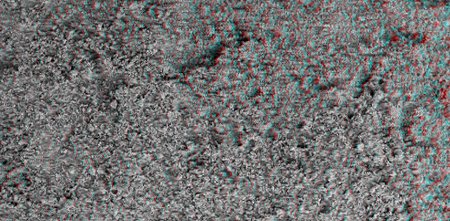 Suelo de Marte en 3 dimensiones fotografiado por el todo terreno Spirit en el ao 2004.  Pngase las gafas rojas-azules para observar. [<a href=http://science.nasa.gov/headlines/y2005/images/sandsofmars/misol003_15ana_new-A13R1.jpg target=_blank><u>Imagen ms grande</u></a>] [<a href=http://marsrovers.jpl.nasa.gov/gallery/press/spirit/20040116a.html target=_blank><u>Ms</u></a>]