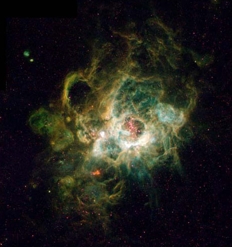Imagen tomada por el Telescopio Espacial Hubble de la formación de estrellas en la nebulosa NGC 604 en la galaxia M33. La formación de estrellas era, y todavía es, uno de los pocos componentes de la Ecuación de Drake del que hay evidencias empíricas disponibles.
Imagen: Space Telescope Science Institute, Hui Yang (U. IL), y NASA