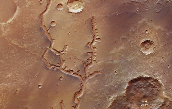 Antiguo río de Marte espiado por la Mars Express