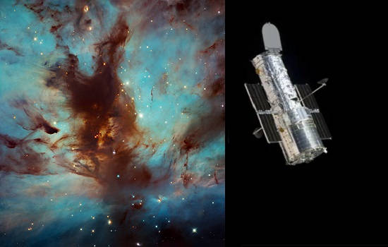 Hubble capta remolinos de polvo en la Nebulosa de la Llama