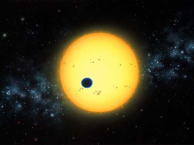 El tránsito de HD209458 según la artista espacial Lynette Cook