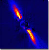 Beta Pictoris
<a href="http://planetquest.jpl.nasa.gov/espanol/science/betapic_eso.html">Ampliar Imagen</a>