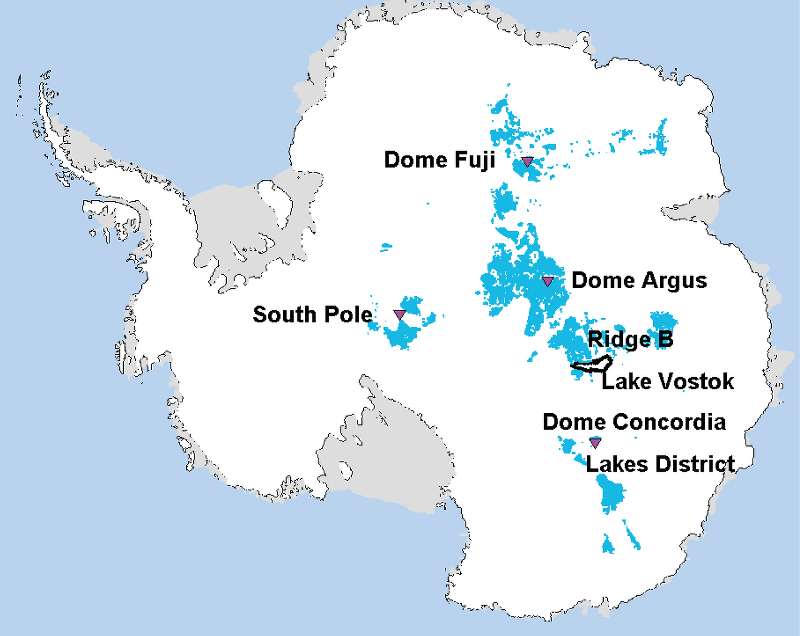 Antartic study areas