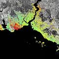 Mapa de subsidencia de Estambul