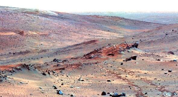 El espectrmetro OMEGA ha reconstituido la historia de Marte. Se distinguen tres pocas principales. (Crditos: NASA)