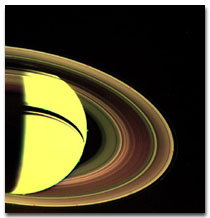 Vista de los anillos de Saturno.